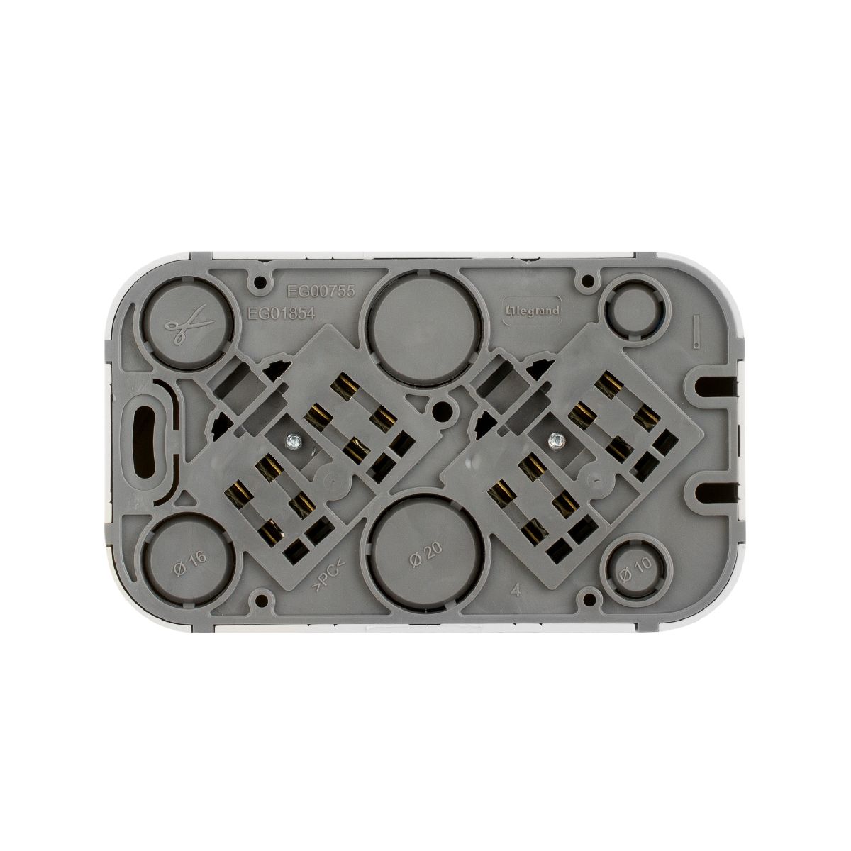 розеточный блок двойной б/з legrand quteo 782231
