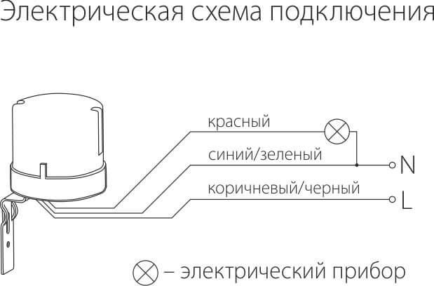 датчик освещенности sns-l-07 5500w ip44 белый a030063