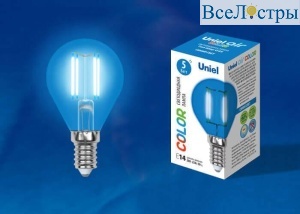 LED-G45-5W/BLUE/E14 GLA02BL картон