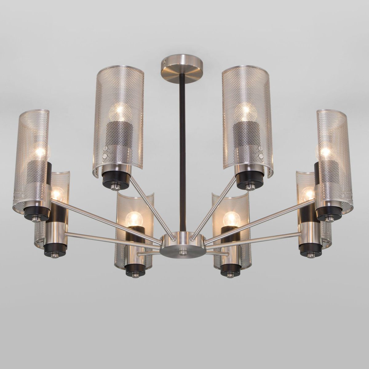 люстра на штанге eurosvet grino 70139/8 никель