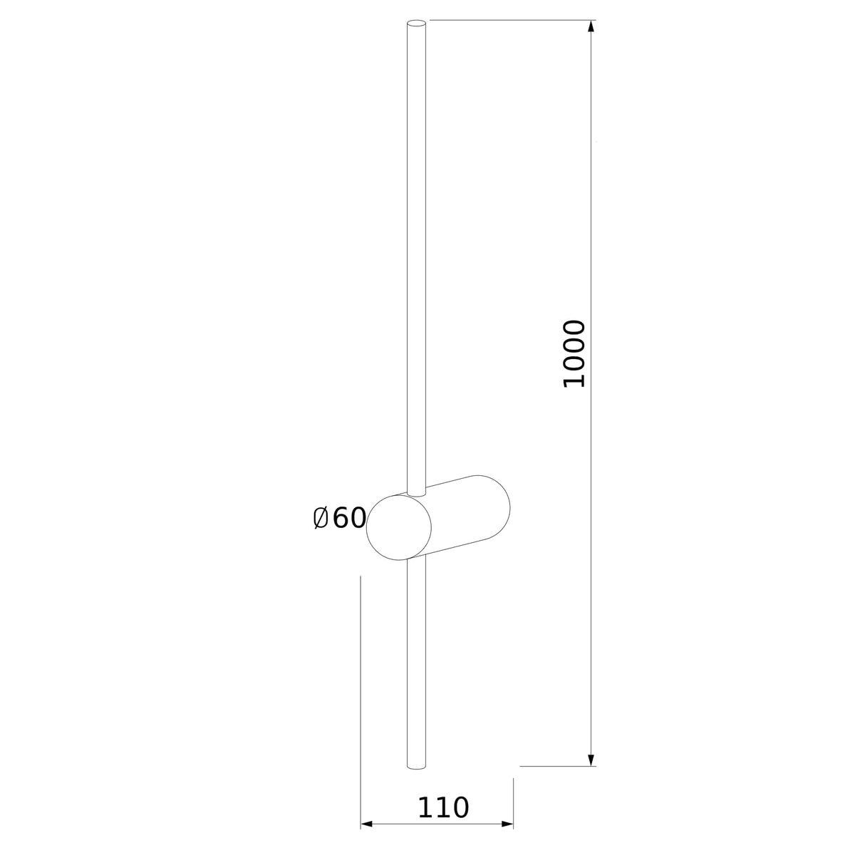 бра elektrostandard cane mrl led 1121 белый a061490
