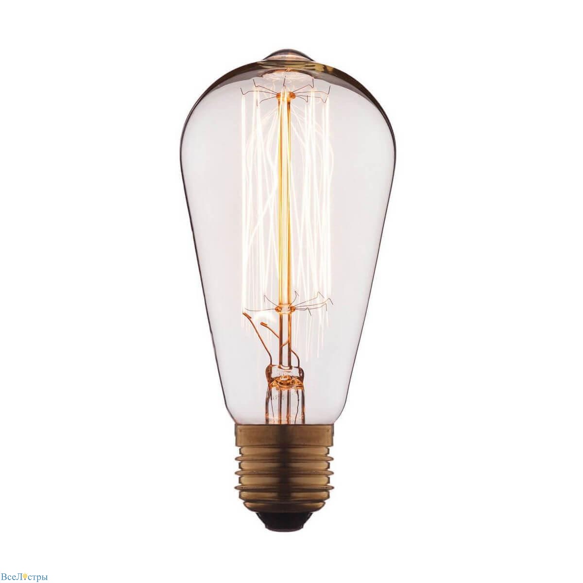 лампа накаливания loft it edison bulb e27 40w прозрачная 1007