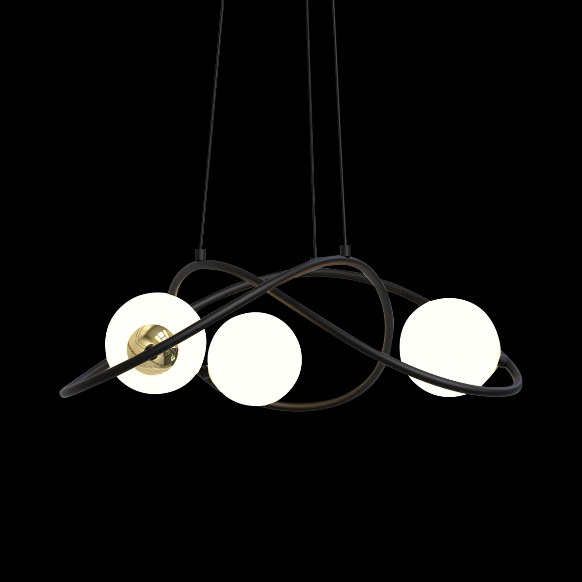 подвесная люстра delight collection p0691-3a black