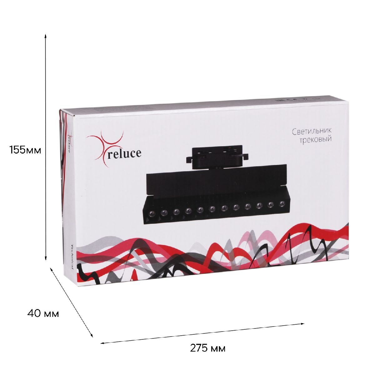 трековый однофазный светильник reluce 06187-9.3-001qy led20w bk