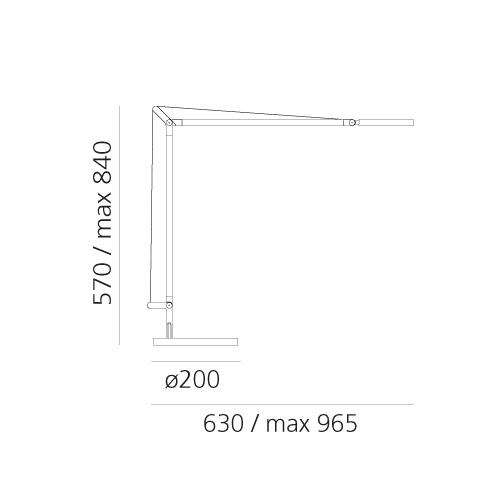 настольная лампа demetra 2700k black artemide