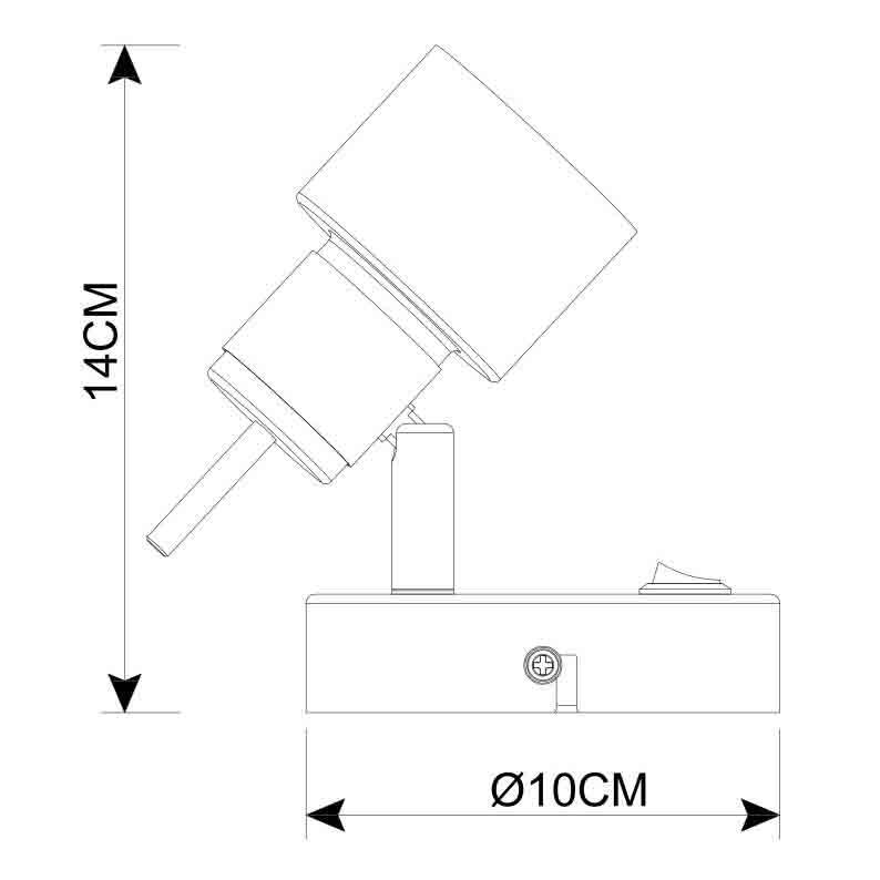 спот arte lamp almach a1906ap-1wh