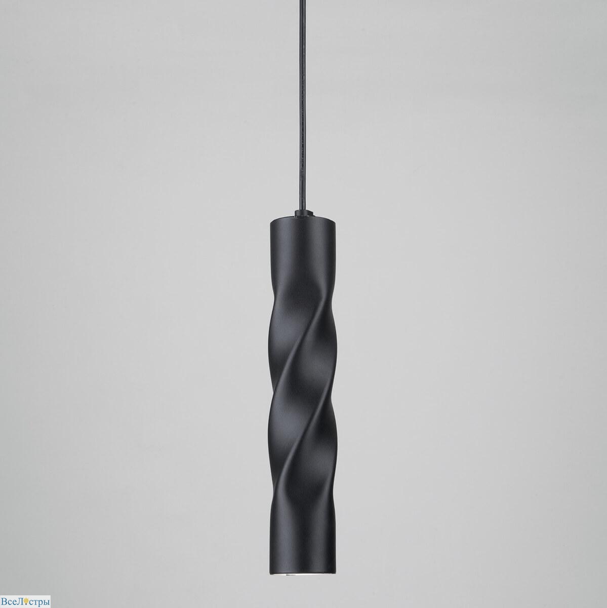 подвесной светодиодный светильник eurosvet scroll 50136/1 led черный