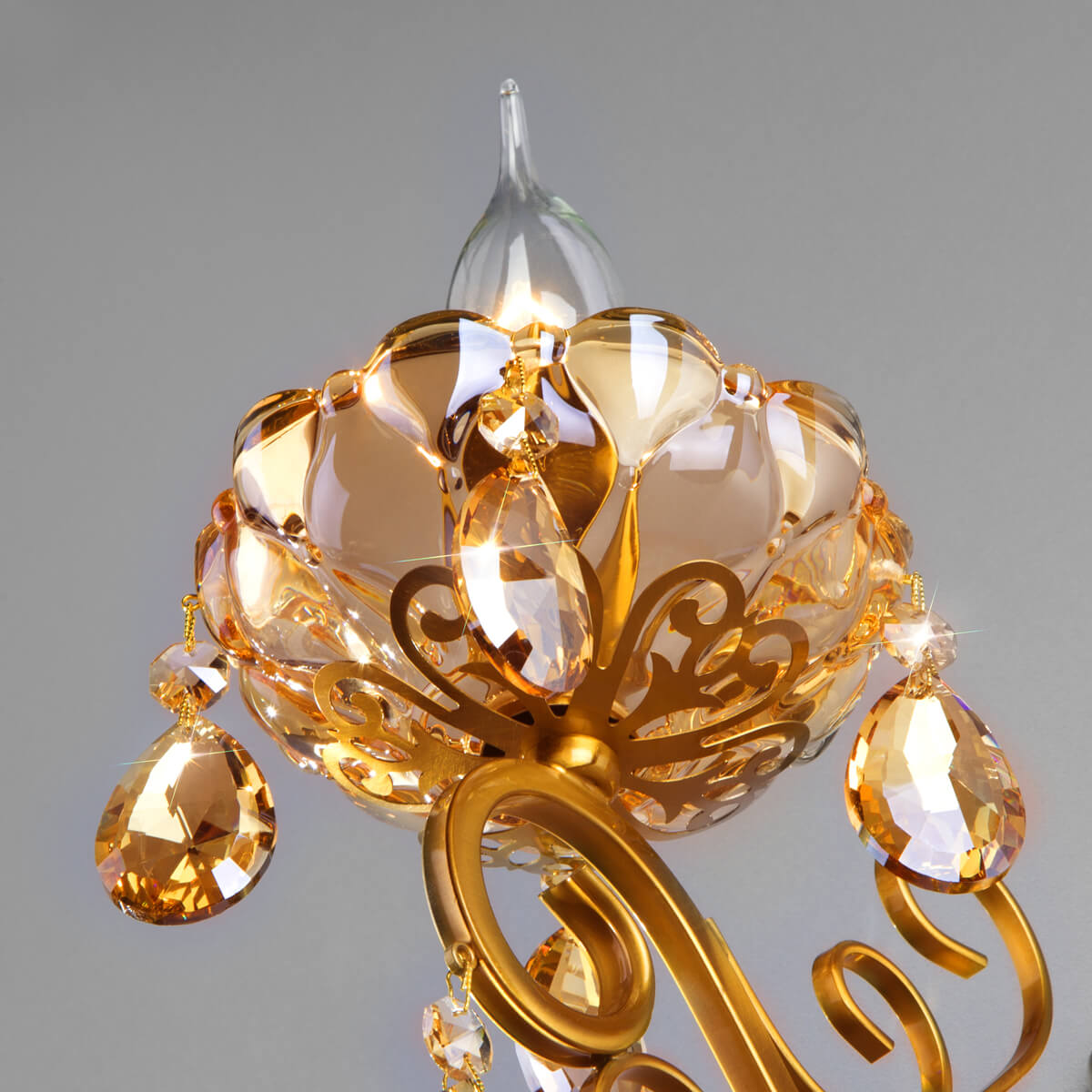 бра eurosvet 10109/1 бронза/тонированный хрусталь strotskis