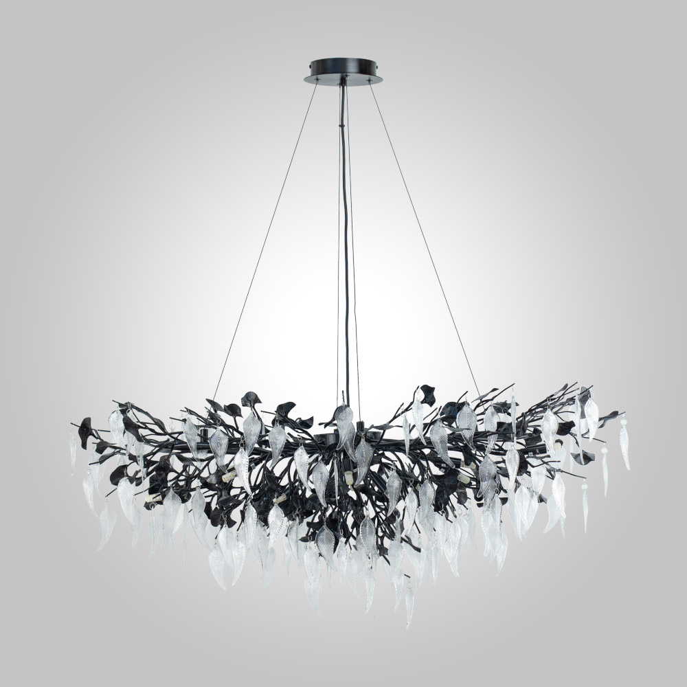 подвесная люстра am group woodstar l1200 bk