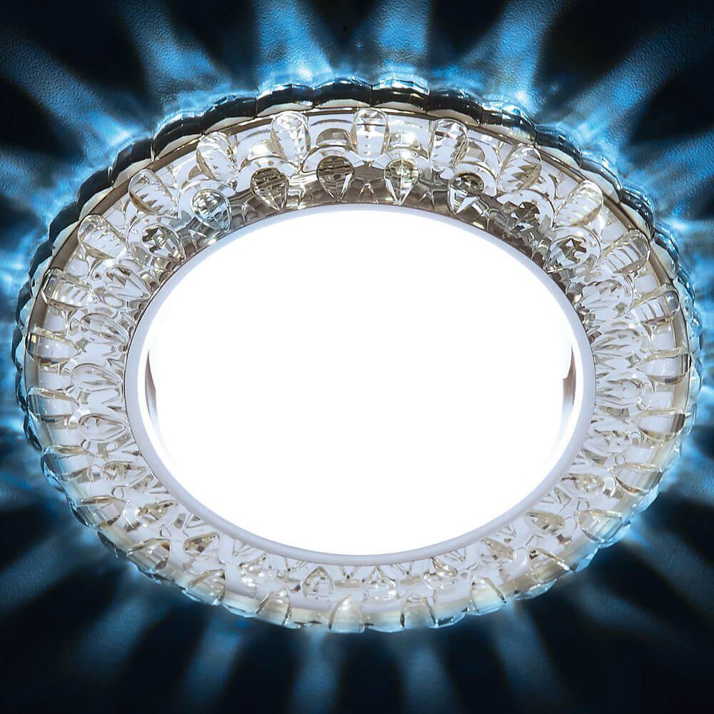 встраиваемый светодиодный светильник ambrella light gx53 led g315 cl/cld