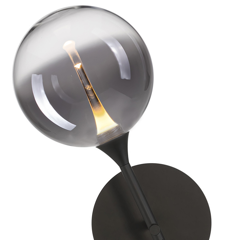 бра delight collection mb23001045h-1b black/smoky