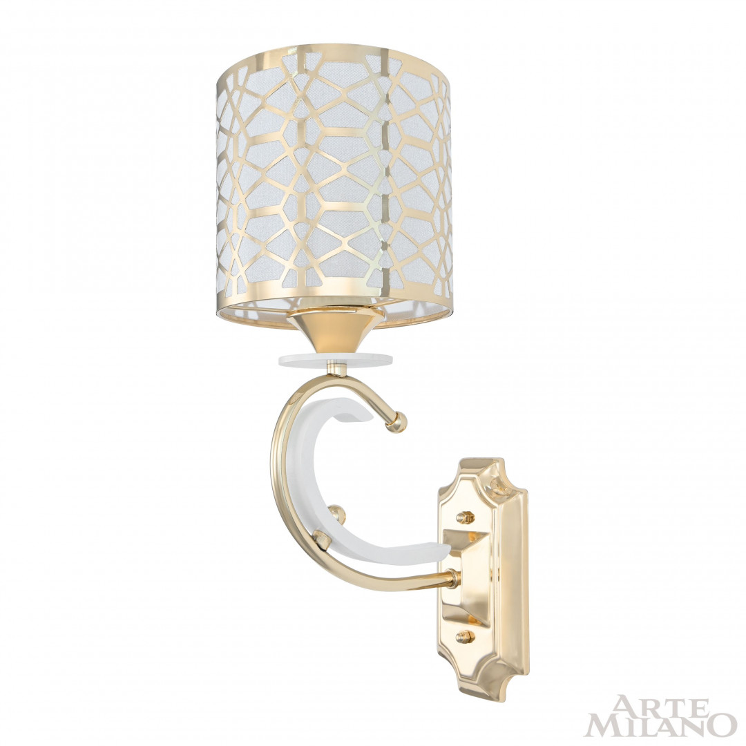бра arte milano florentia-1237 301237/1w wh/gd