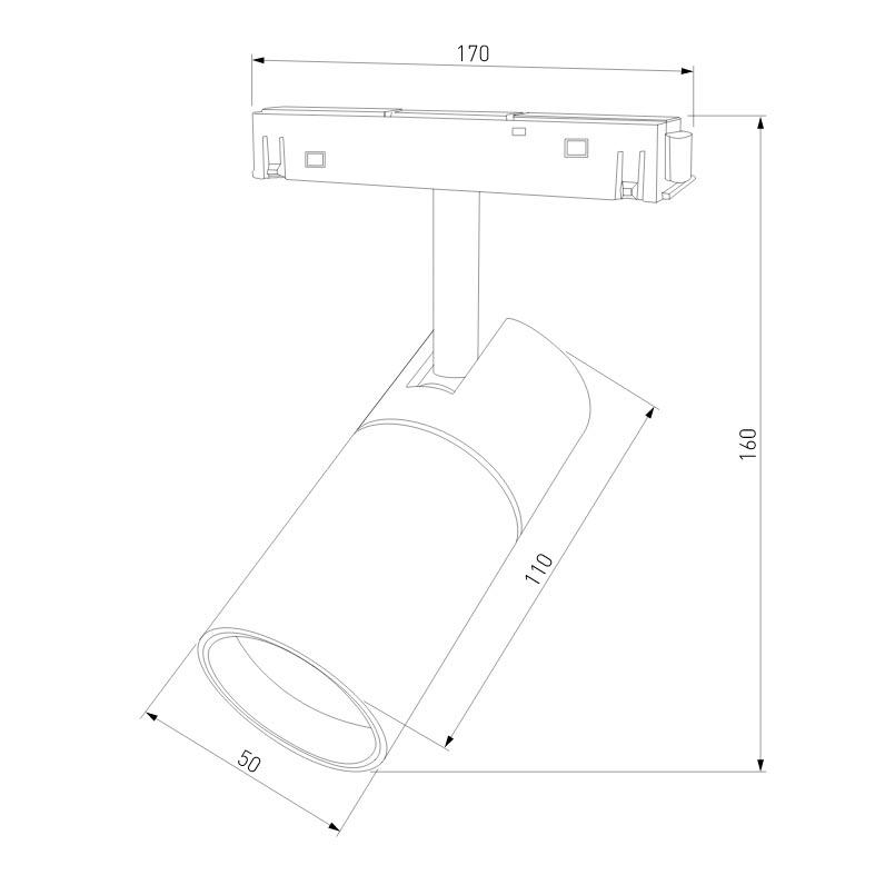 трековый светодиодный светильник elektrostandard slim magnetic 85011/01 4690389178870