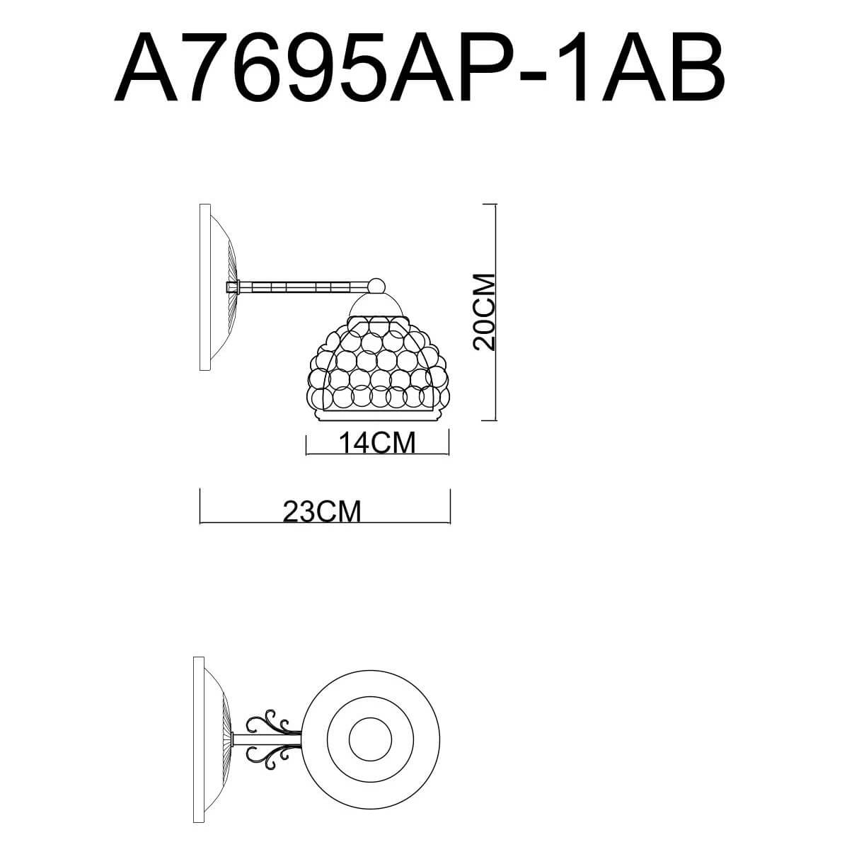 бра arte lamp malina a7695ap-1ab