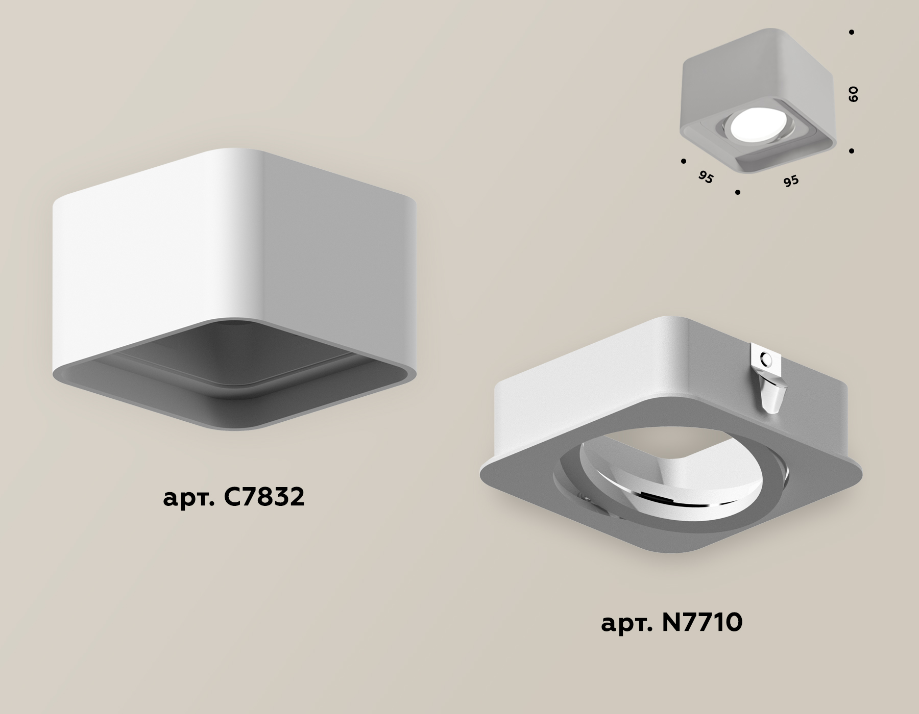 накладной светильник ambrella light techno xs7832010 (c7832, n7710)