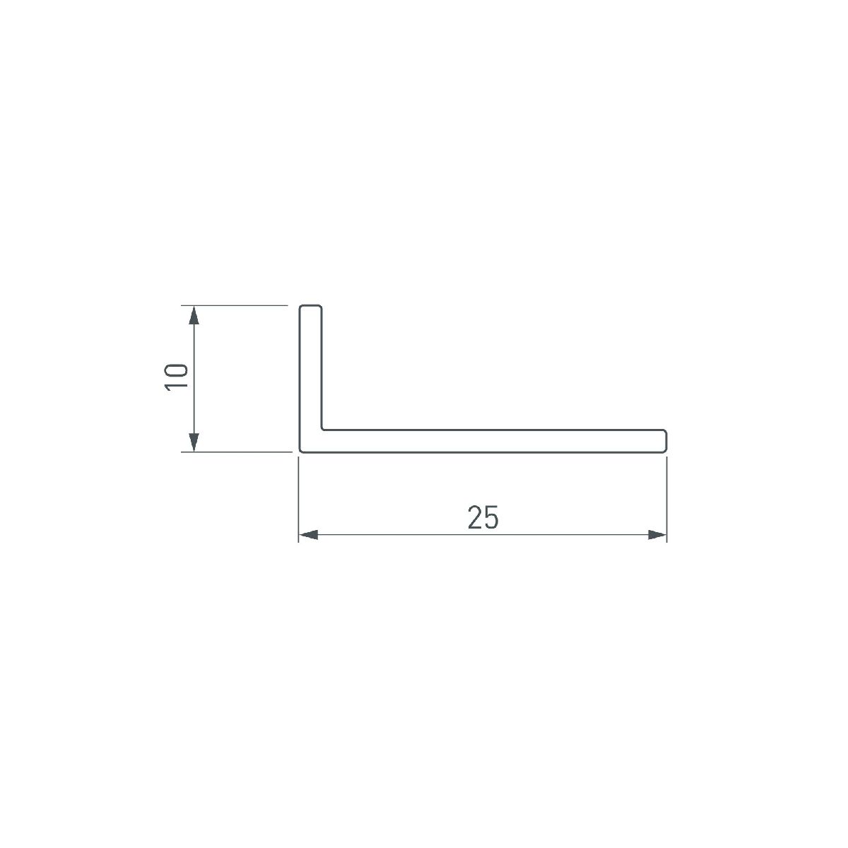 уголок arlight arh-w25х10х1,5-2000 anod 053357