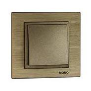 рамка 1-постовая mono electric style aluminium бронза 107-810000-160