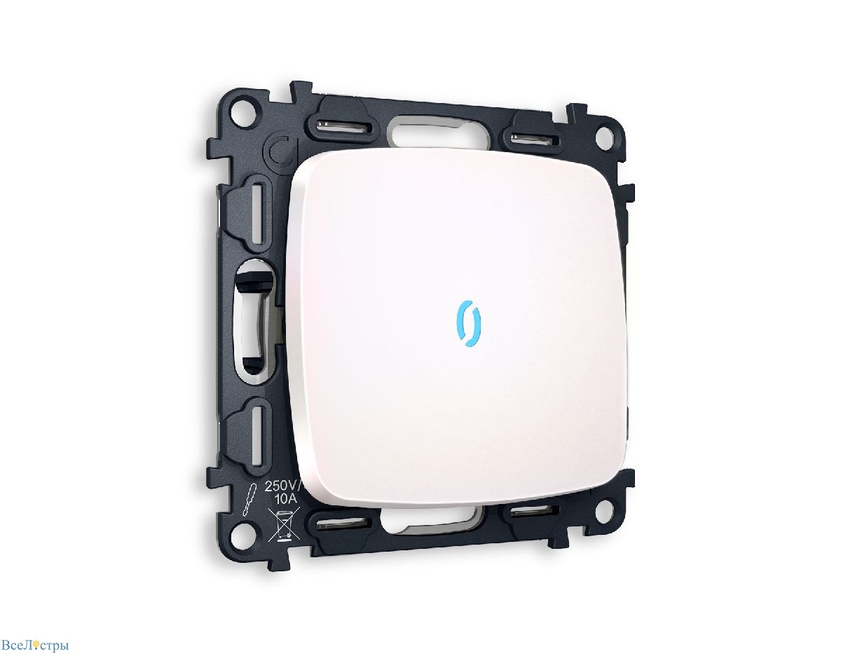 комплект механизма 1-кл выключателя с подсветкой ambrella volt omega mo202020