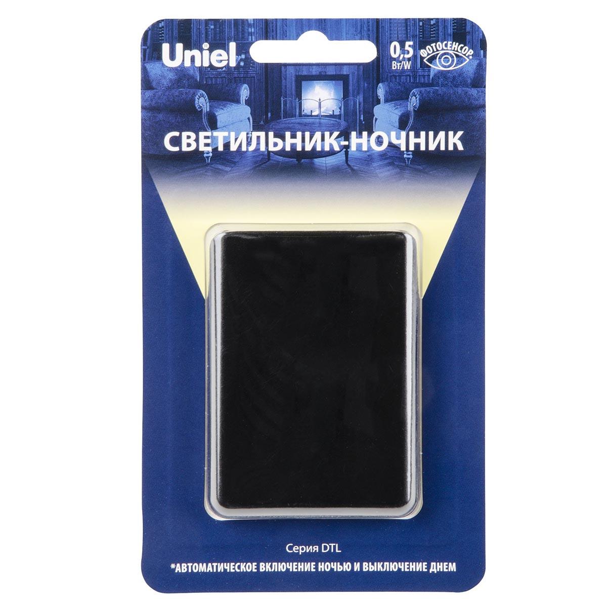 светильник-ночник uniel dtl-320 прямоугольник/black/sensor ul-00007222