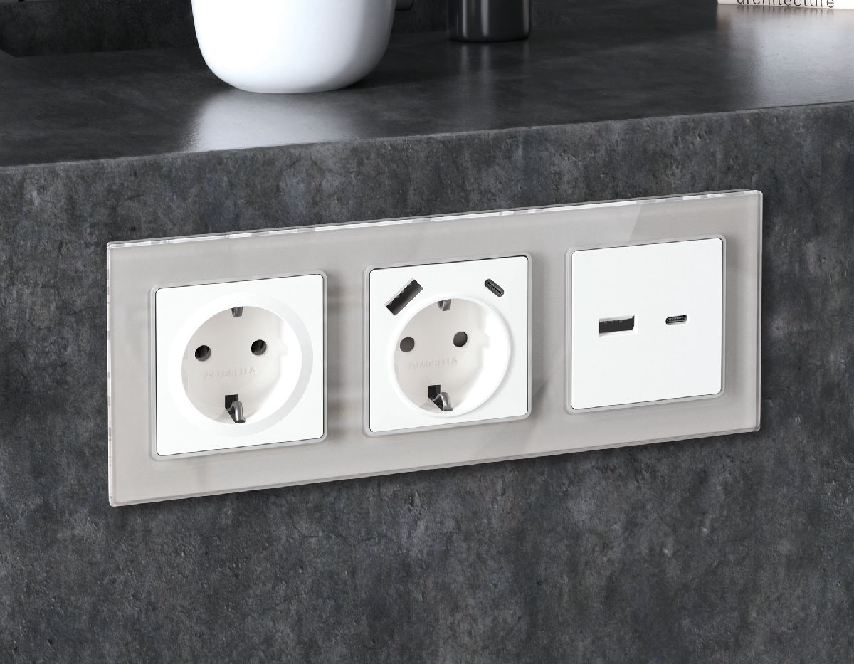 рамка двухместная ambrella volt platos af330402