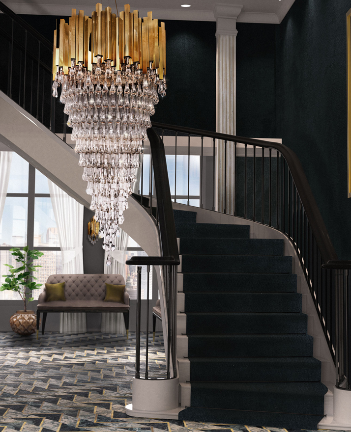 подвесная люстра delight trump km0988p-26 gold