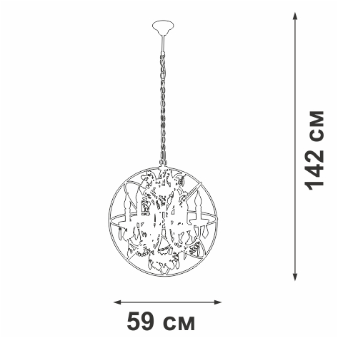 подвесная люстра vitaluce v5816-7/6