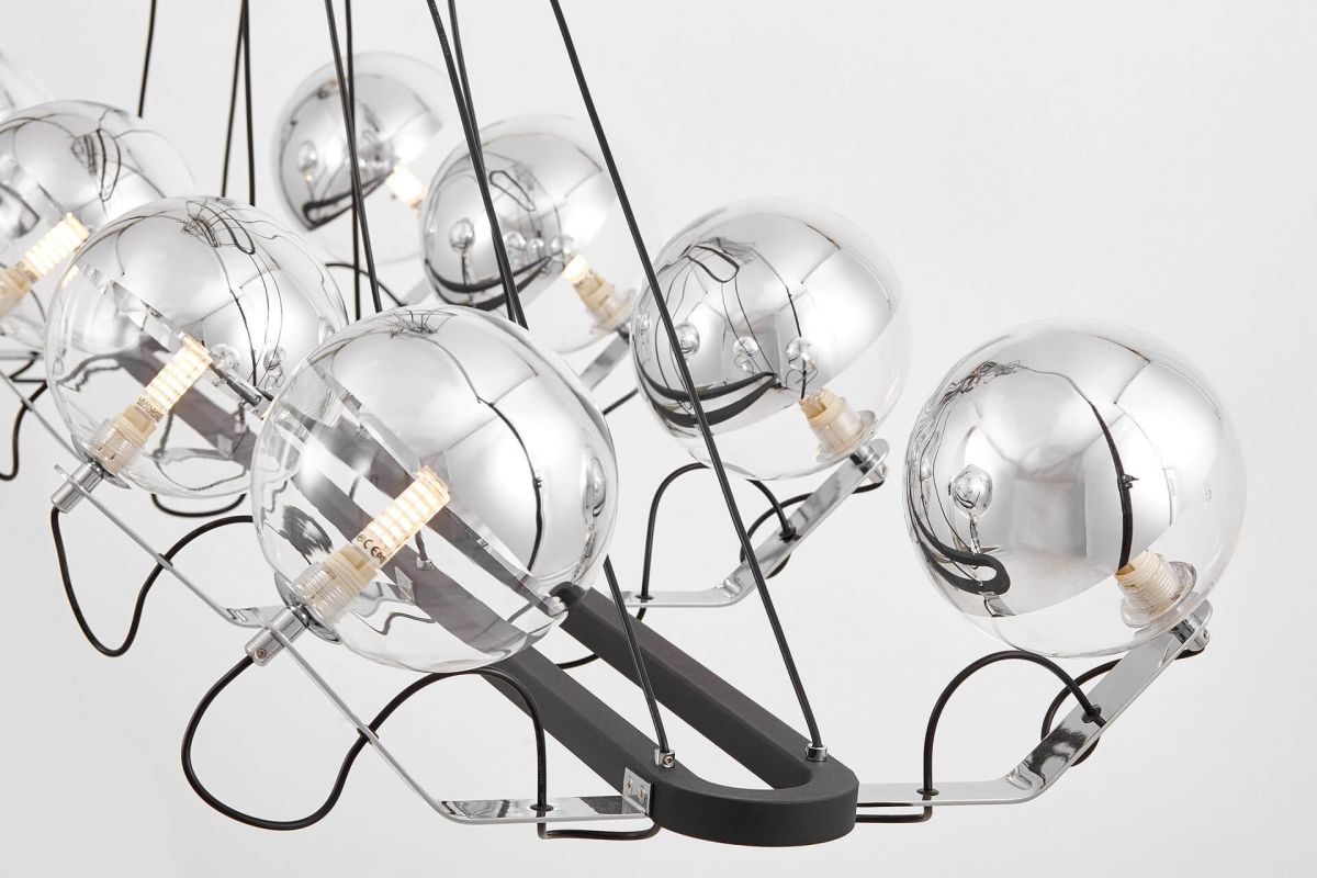 подвесная люстра lumina deco ldp 9110-8-pr bk+chr
