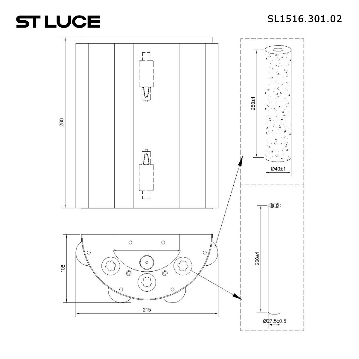 настенный светильник st luce delight collection sl1516.301.02