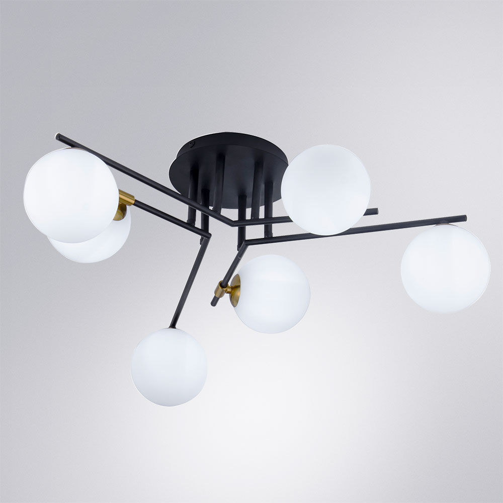 потолочная люстра arte lamp gemini a2243pl-6bk