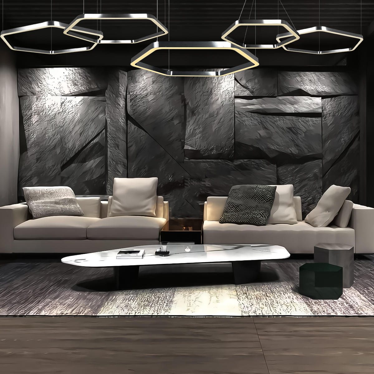 подвесная люстра loft it titanium 10243xl dark grey