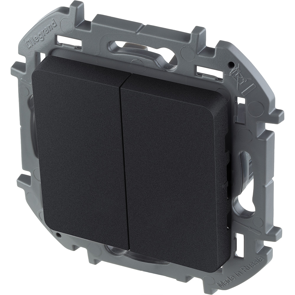 выключатель двухклавишный legrand inspiria 673623