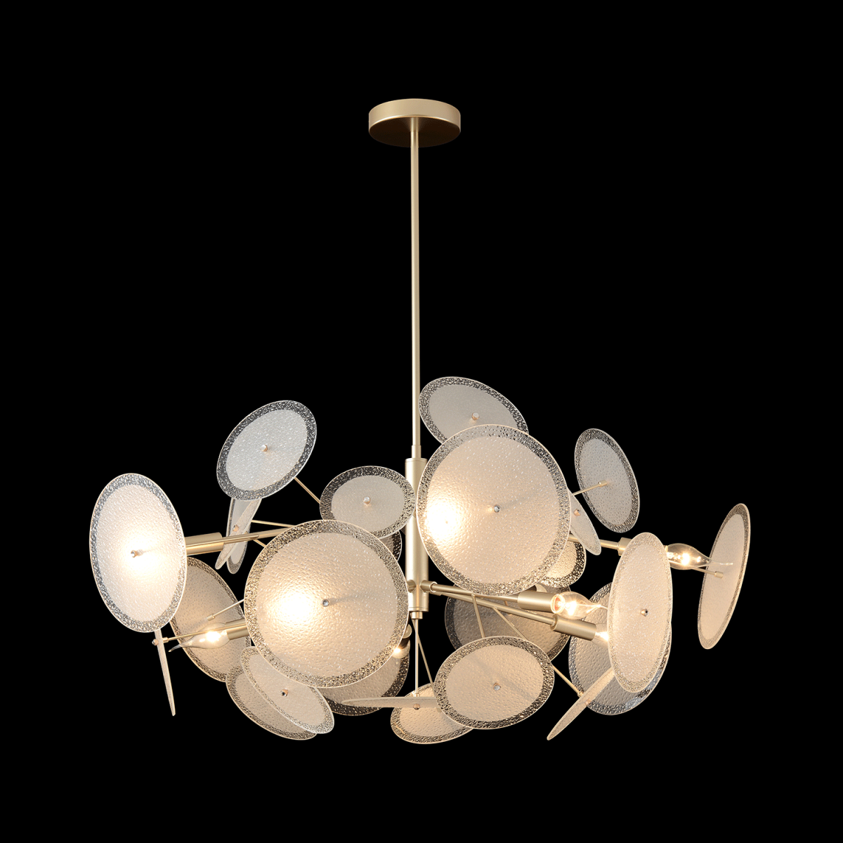 люстра на штанге crystal lux dandelion sp10 gold