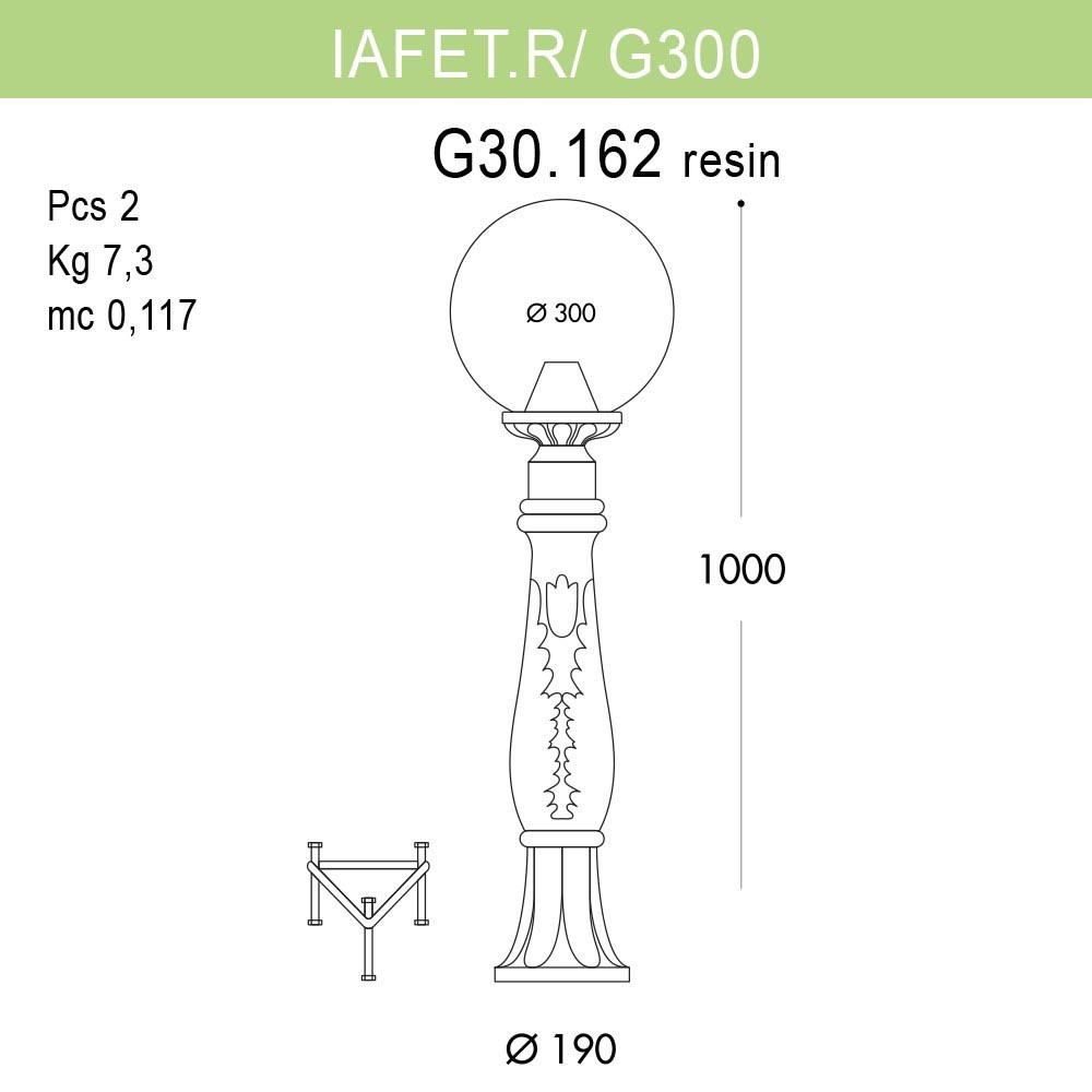 уличный светильник fumagalli iafaet.r/g300 g30.162.000.bxe27