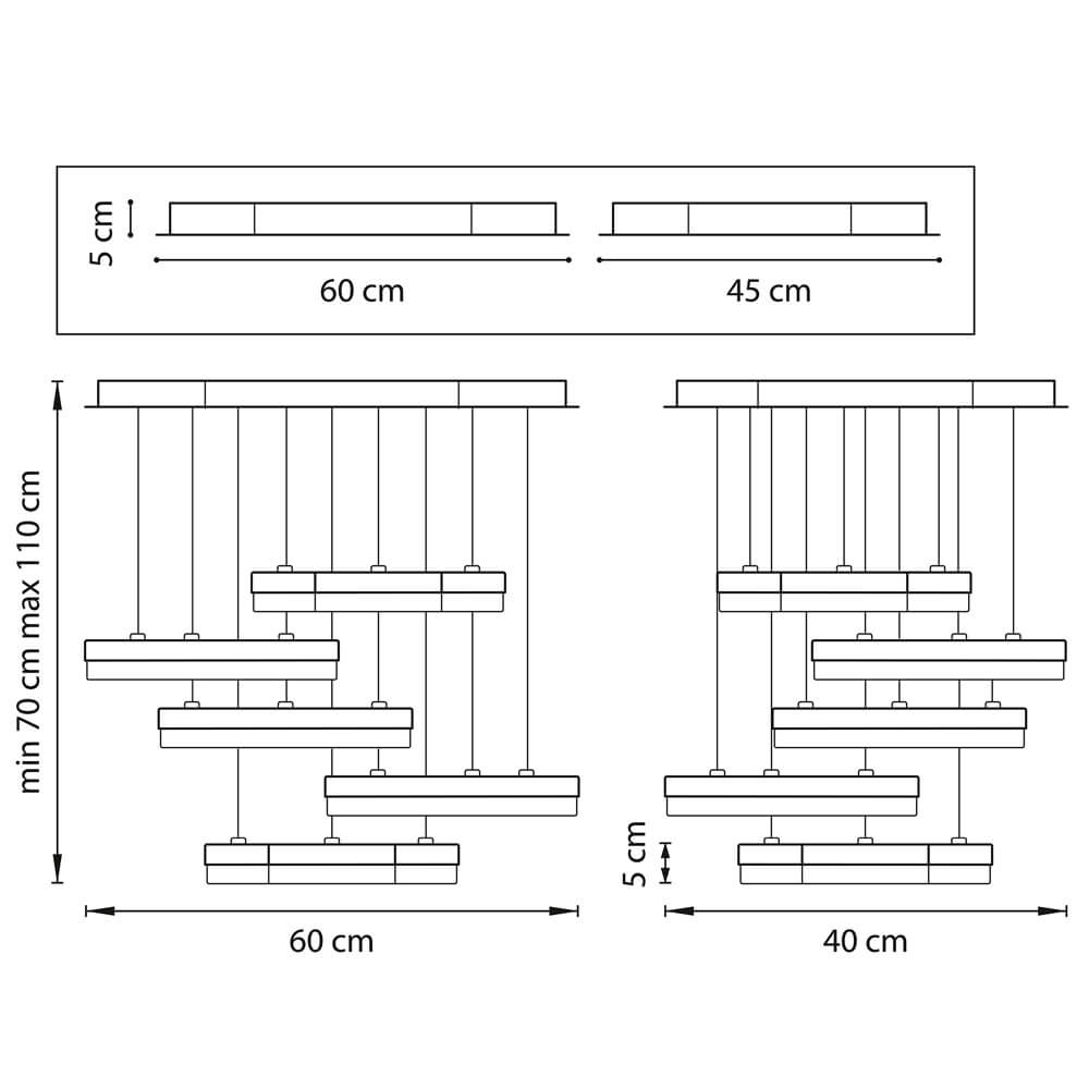 подвесная светодиодная люстра lightstar unitario 763439