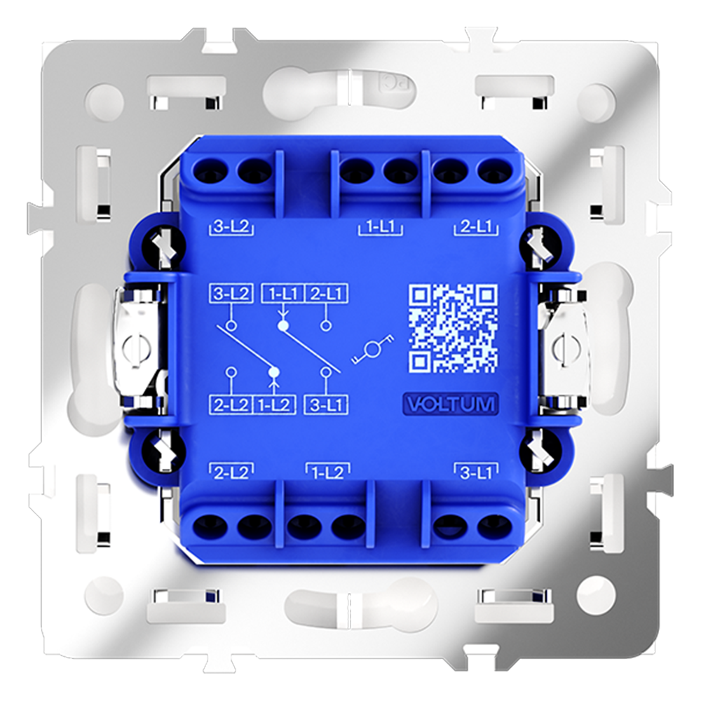 проходной переключатель двухклавишный voltum s70 vls020303