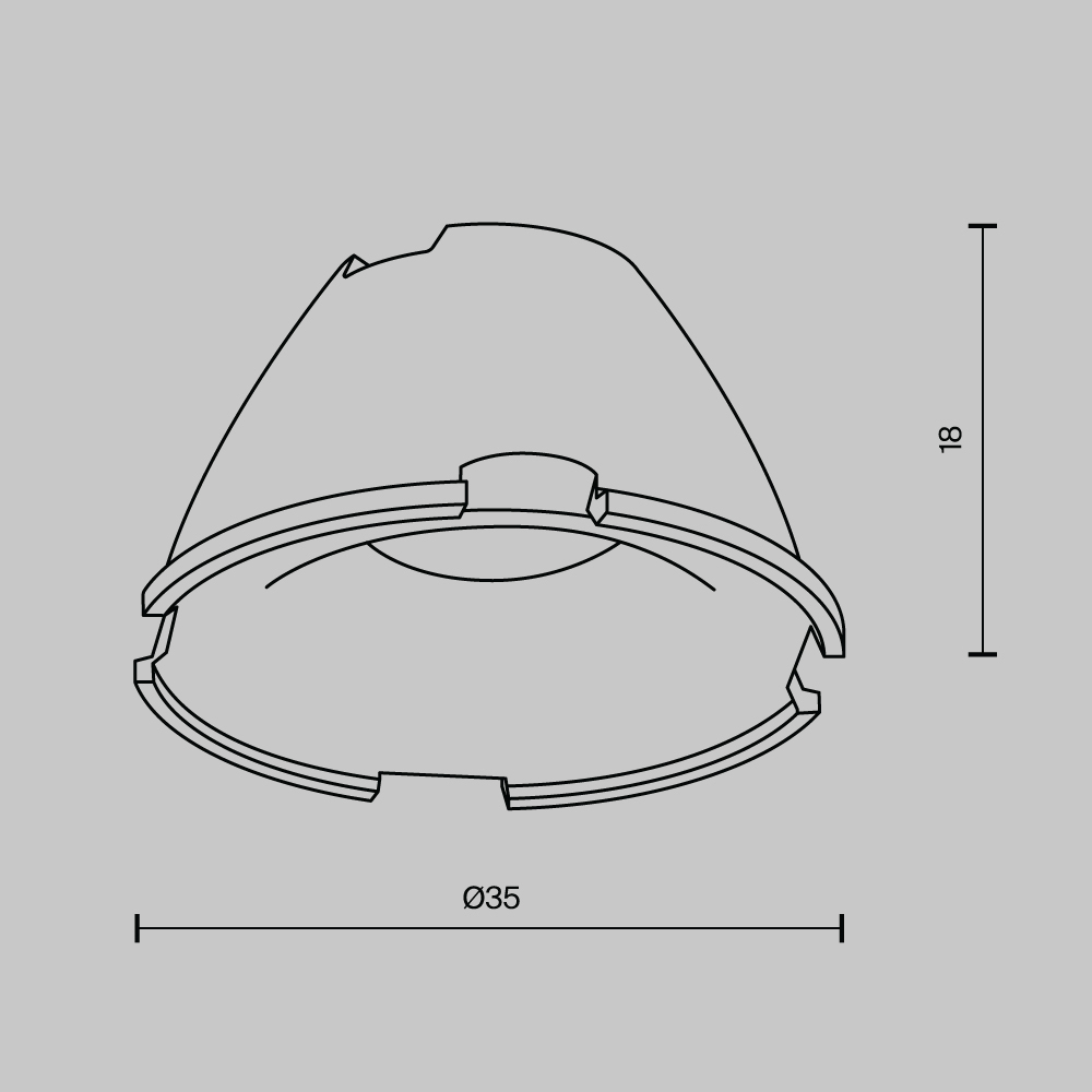 линза maytoni downlight lensd35-24