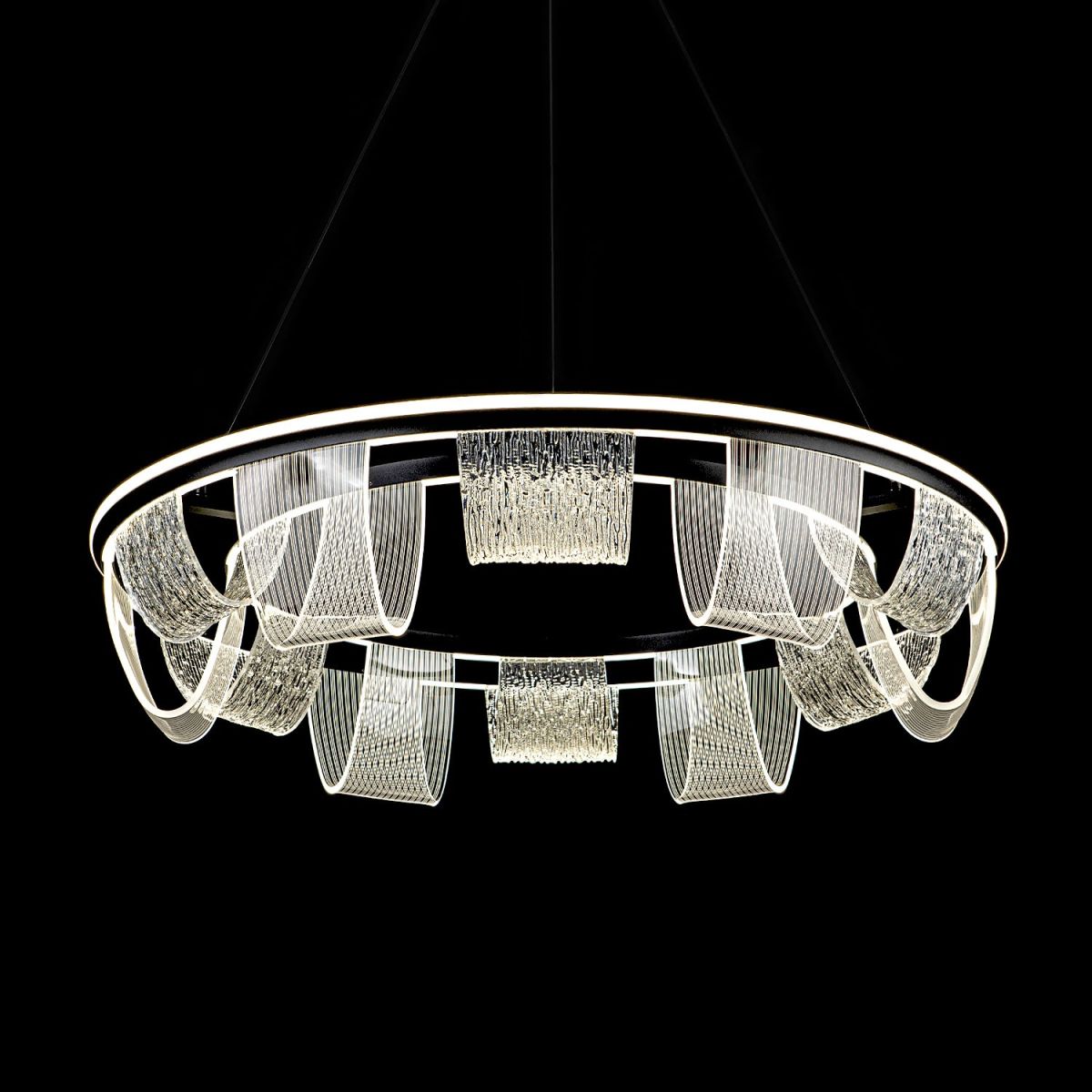 подвесная люстра led4u l7706-800 bk