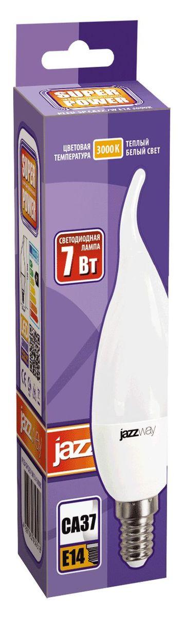 лампа светодиодная jazzway e14 7w 2700k матовая 1027894-2