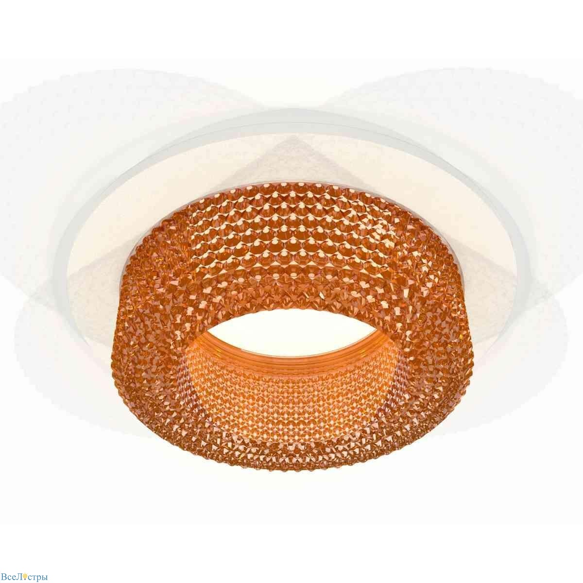 комплект встраиваемого светильника ambrella light techno spot xc7621024 swh/cf белый песок/кофе (c7621, n7195)