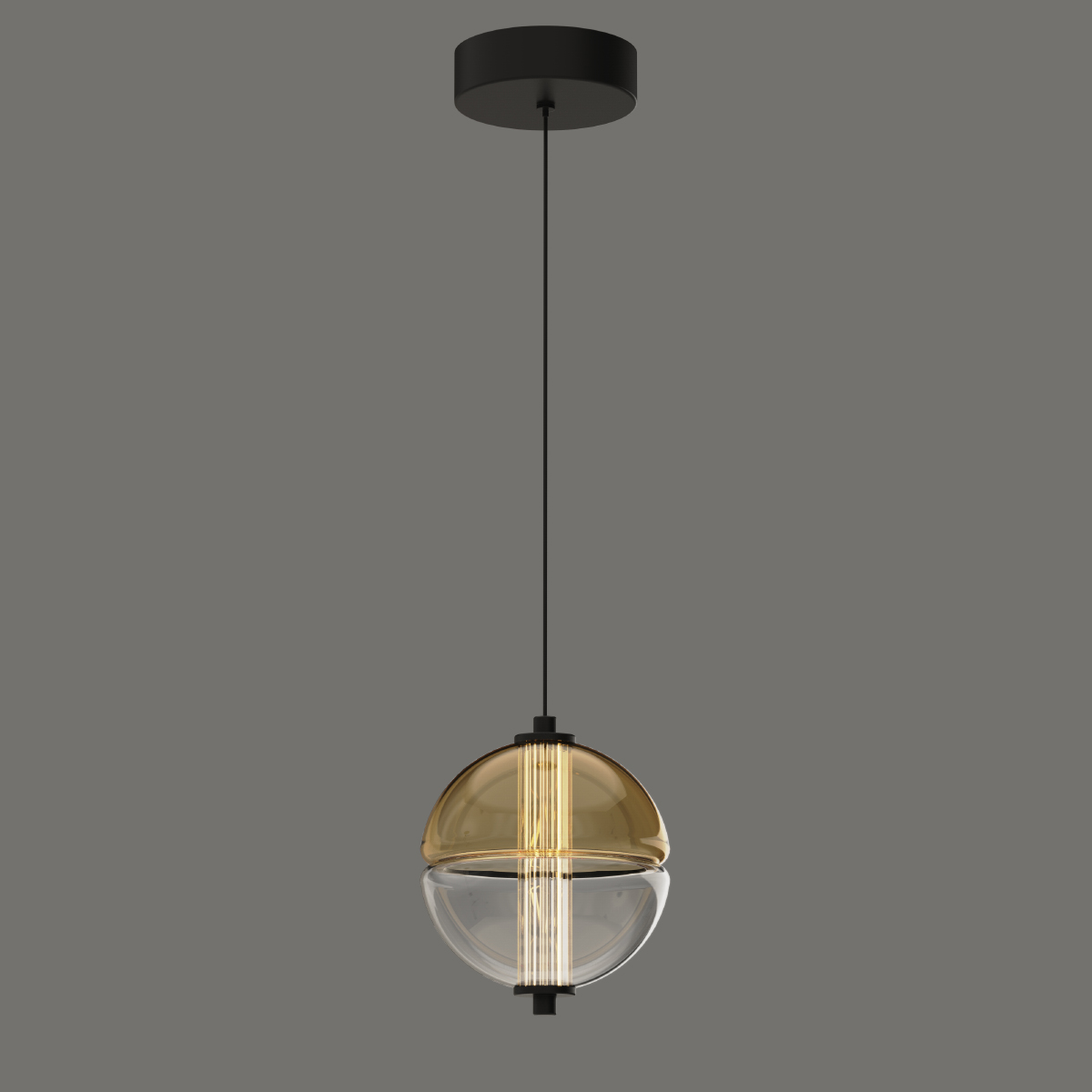 подвесной светильник delight collection md24022079-1a black/amber