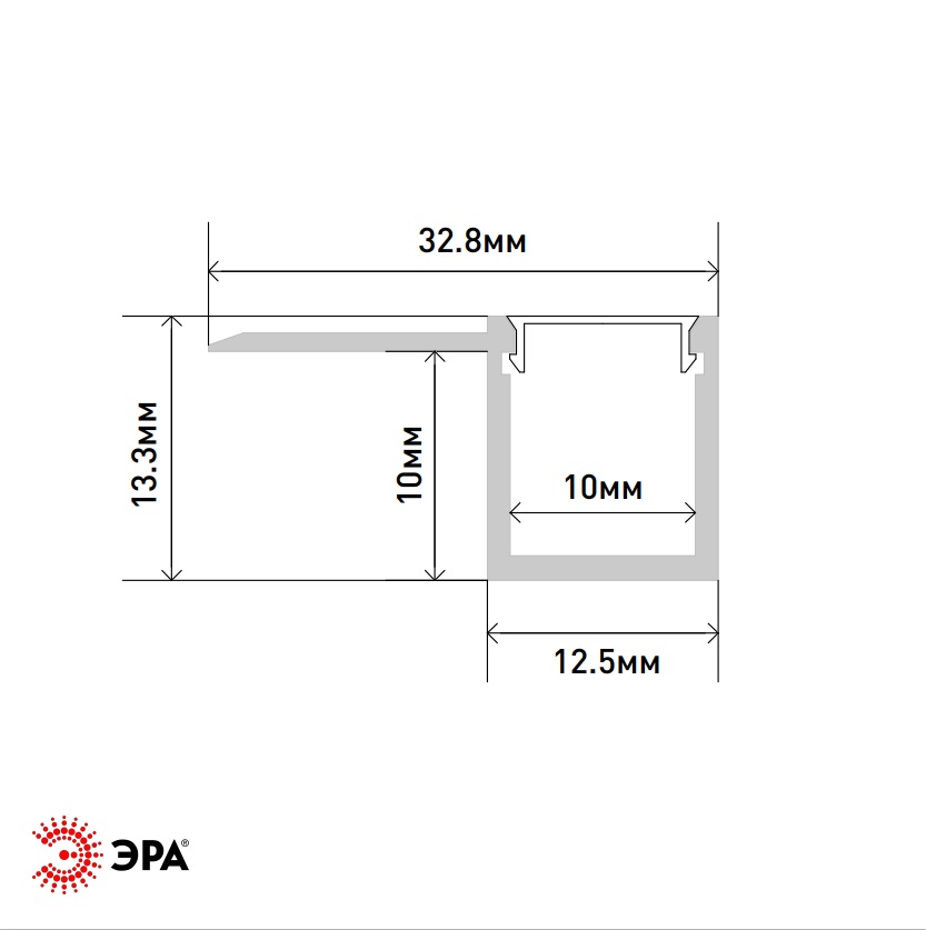 комплект с анодированным профилем под штукатурку эра 3313 б0062764