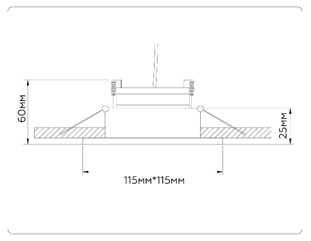 встраиваемый светильник ambrella light gx standard tech techno spot tn52339