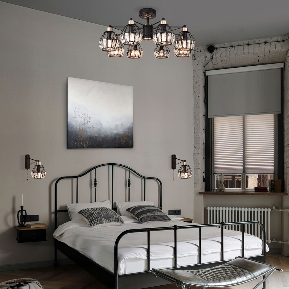 потолочная люстра eurosvet lord 70075/8 черный