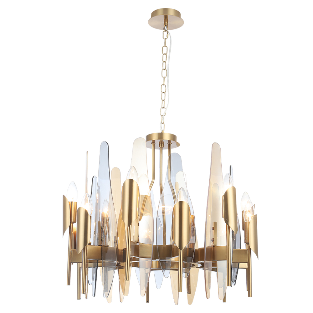 подвесная люстра crystal lux casa sp-pl12 brass