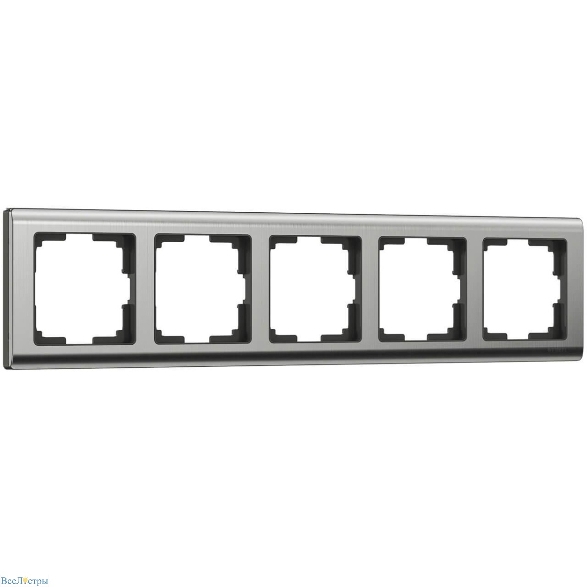 рамка на 5 постов werkel metallic глянцевый никель w0051602 4690389159060