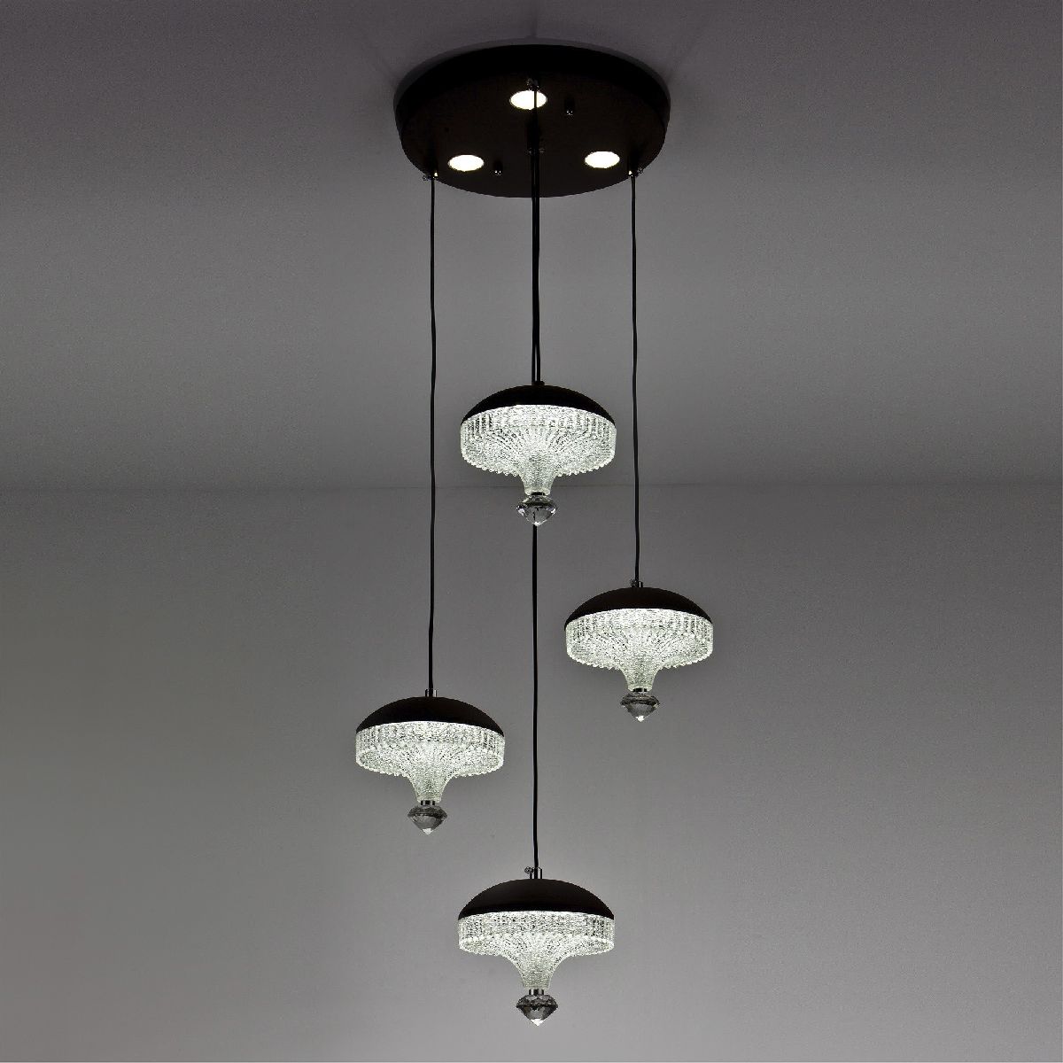каскадная люстра led4u 2067 coffee