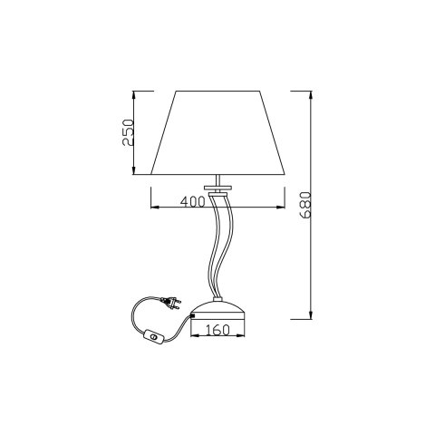 настольная лампа vele luce olimpia vl1764n01