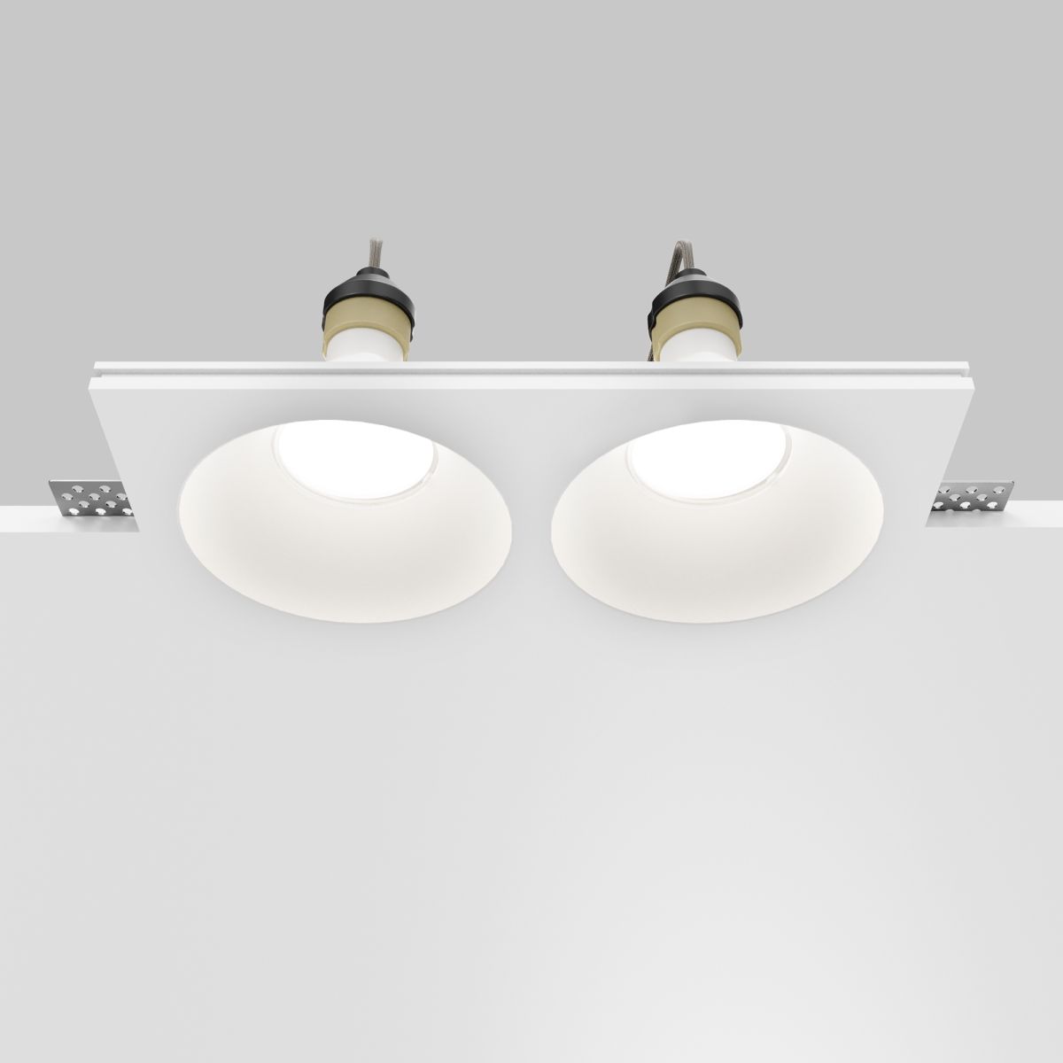 встраиваемый светильник maytoni technical gyps modern dl129-gu10-02-w