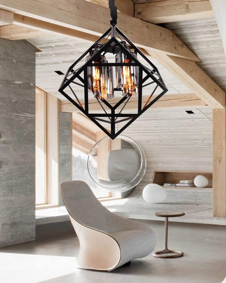 подвесная люстра lumina deco brutte ldp 11339-4 bk
