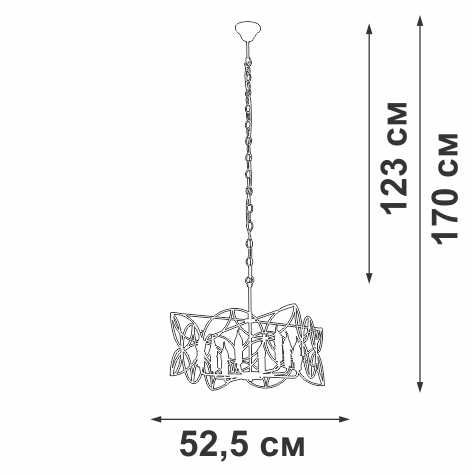 подвесная люстра vitaluce v3008-8/8
